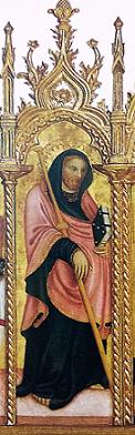 Апостол Иаков на полиптихе Джованни Бадиле (1376-14) веронца, современника находки, Музей Кастельвеккио